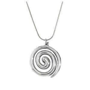 Silver Spiral Pendant Necklace